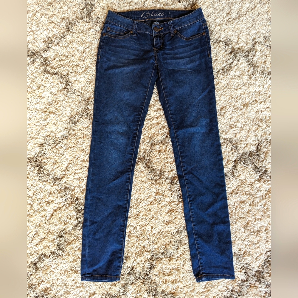 Celebrity Blues Super Stretch Skinny Ankle Jeans